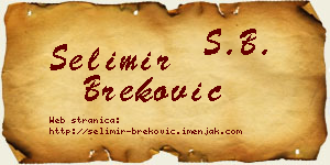 Selimir Breković vizit kartica